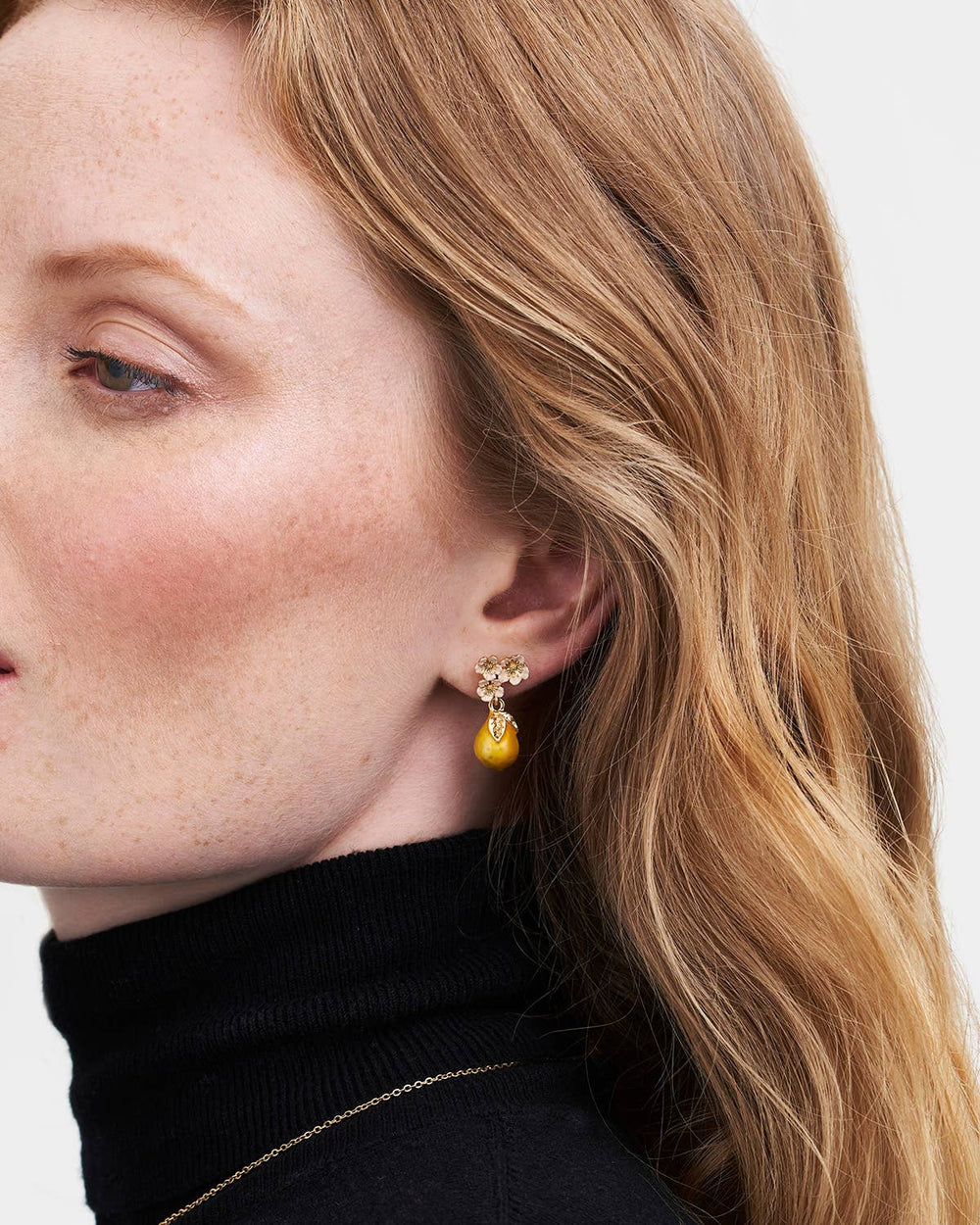 Golden Pear Drop Gold Earrings - Birch & Bracken