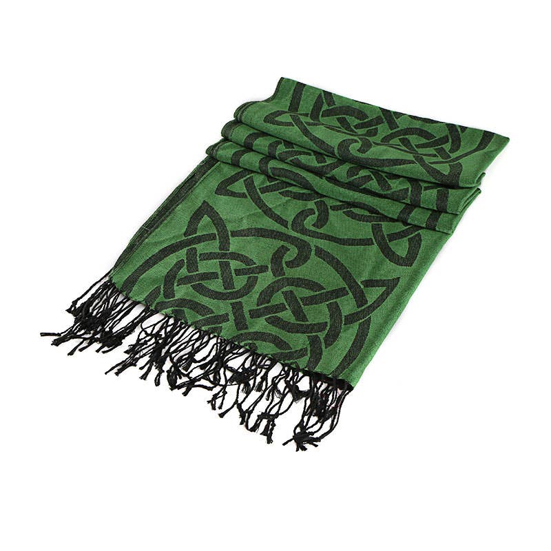 Green Celtic Knot Pashmina - Birch & BrackenSCARF