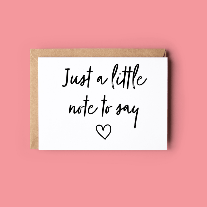Greeting Card: Just a Little Note - Birch & BrackenCARDS