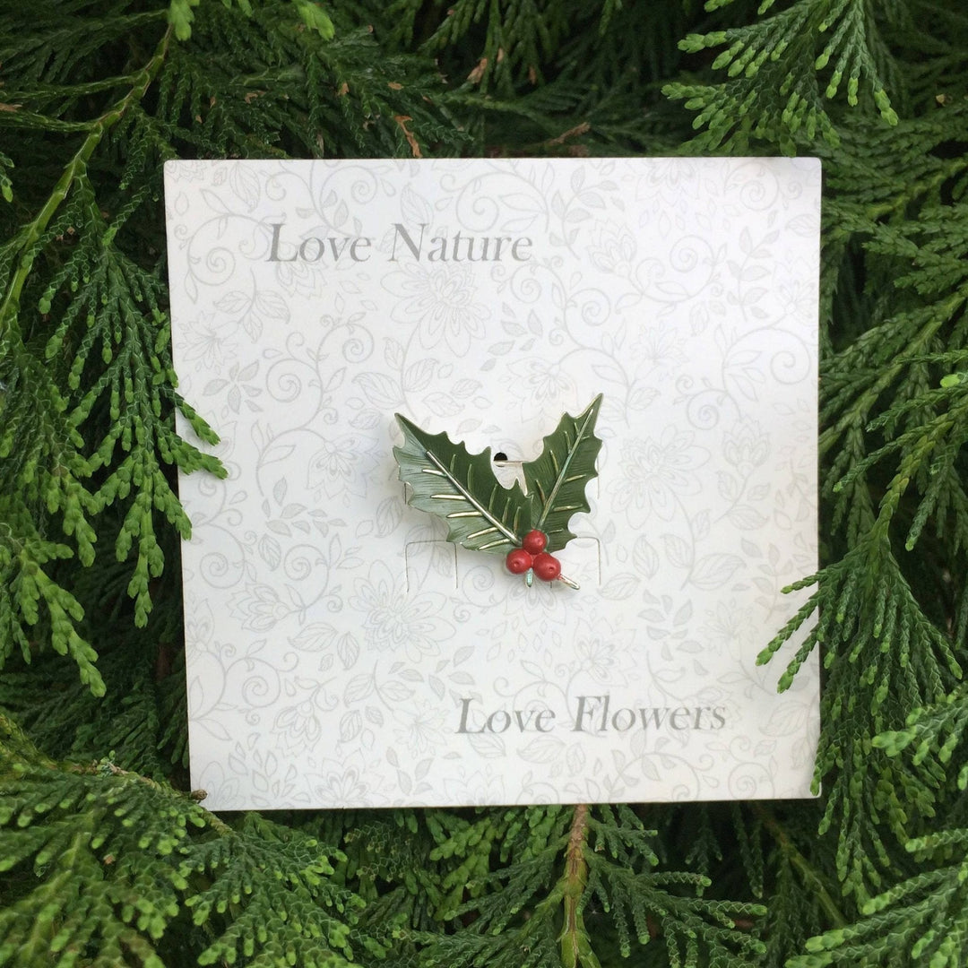 Holly With Berries Brooch - Birch & BrackenBROOCH