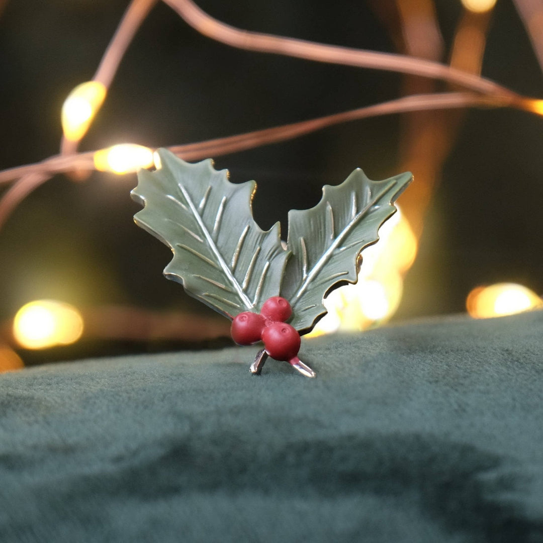 Holly With Berries Brooch - Birch & BrackenBROOCH
