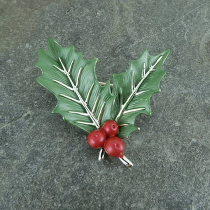 Holly With Berries Brooch - Birch & BrackenBROOCH