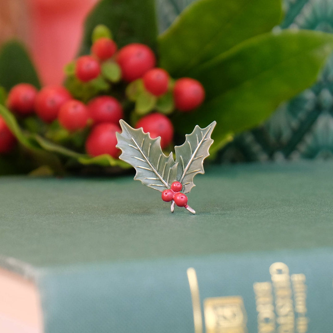 Holly With Berries Brooch - Birch & BrackenBROOCH