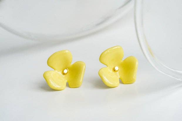 Hydrangea Porcelain Earrings - Birch & Bracken