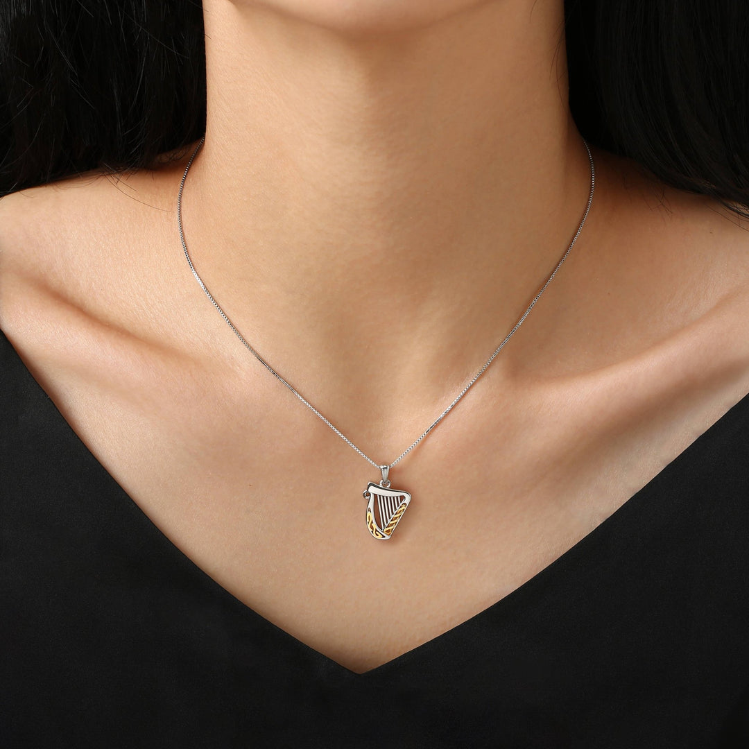 Irish Harp Pendant - Birch & BrackenNECKLACE