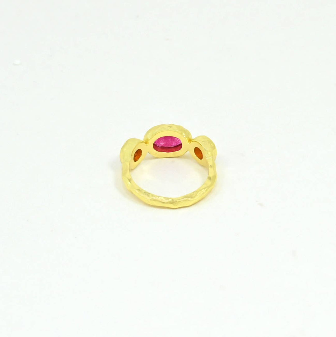 Jade & Carnelian Gold Ring - Birch & BrackenRING