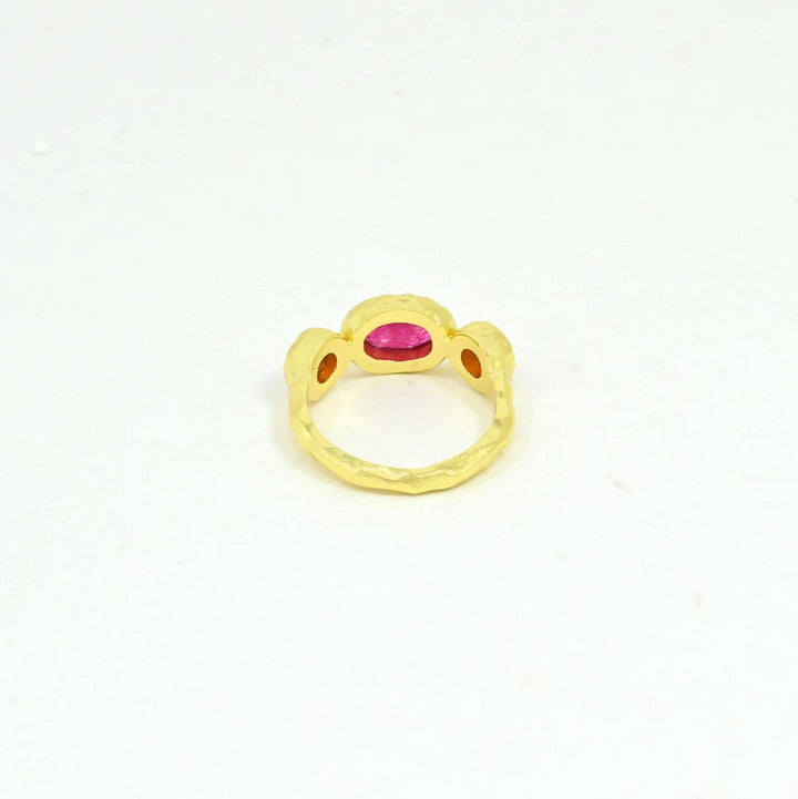 Jade & Carnelian Gold Ring - Birch & BrackenRING