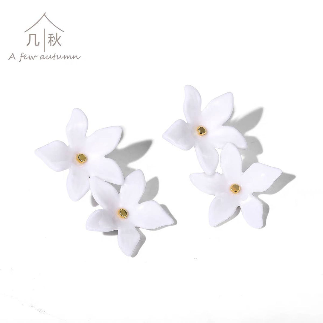 Jasmine Breeze Porcelain Statement Earrings - Birch & Bracken