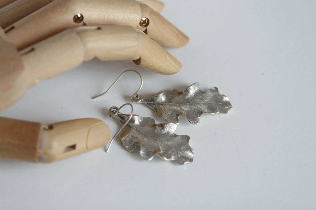 Large Oak Leaf Earrings - Birch & BrackenEARRINGS