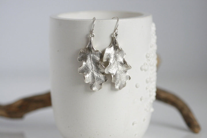 Large Oak Leaf Earrings - Birch & BrackenEARRINGS