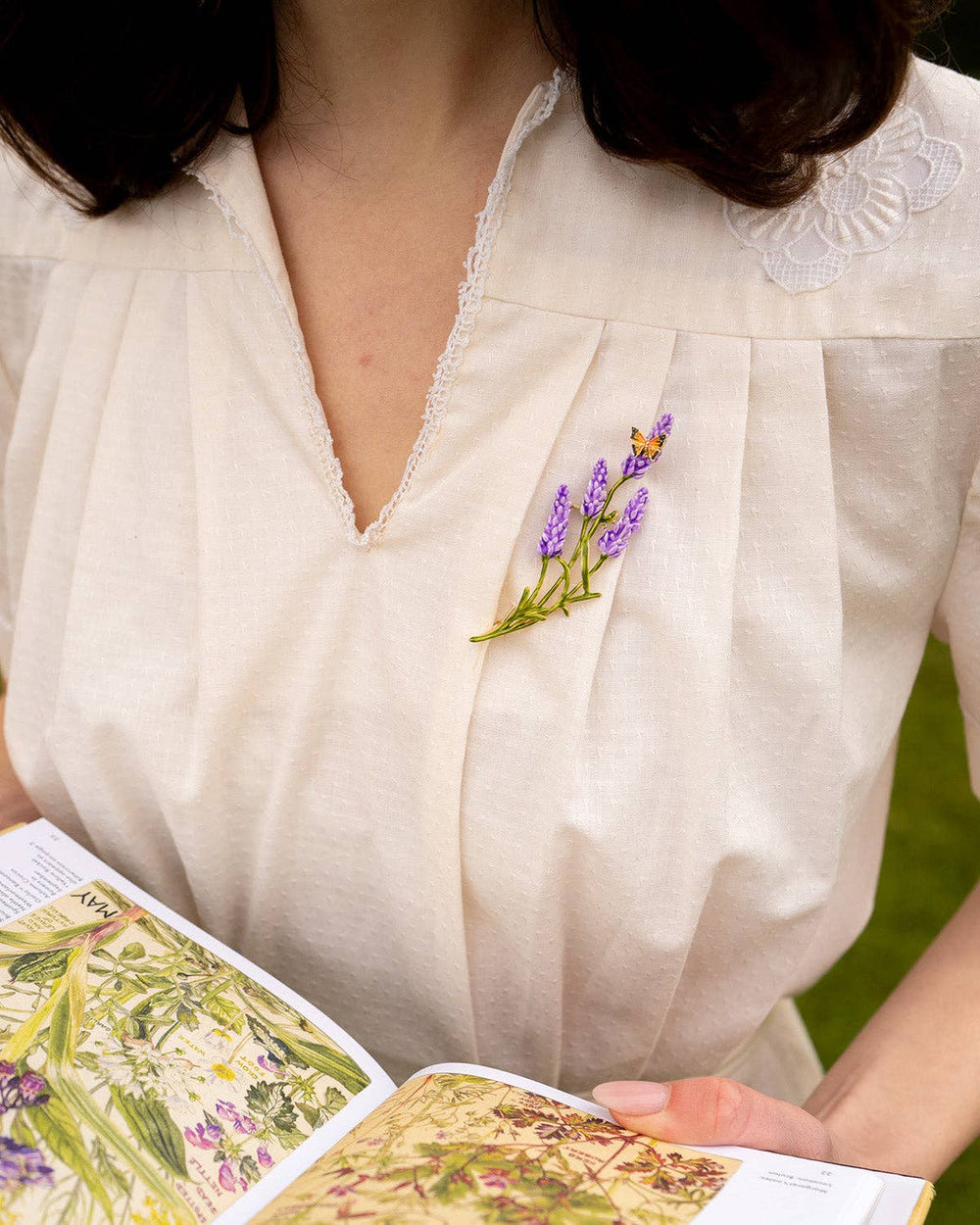 Lavender Brooch - Birch & BrackenBROOCH