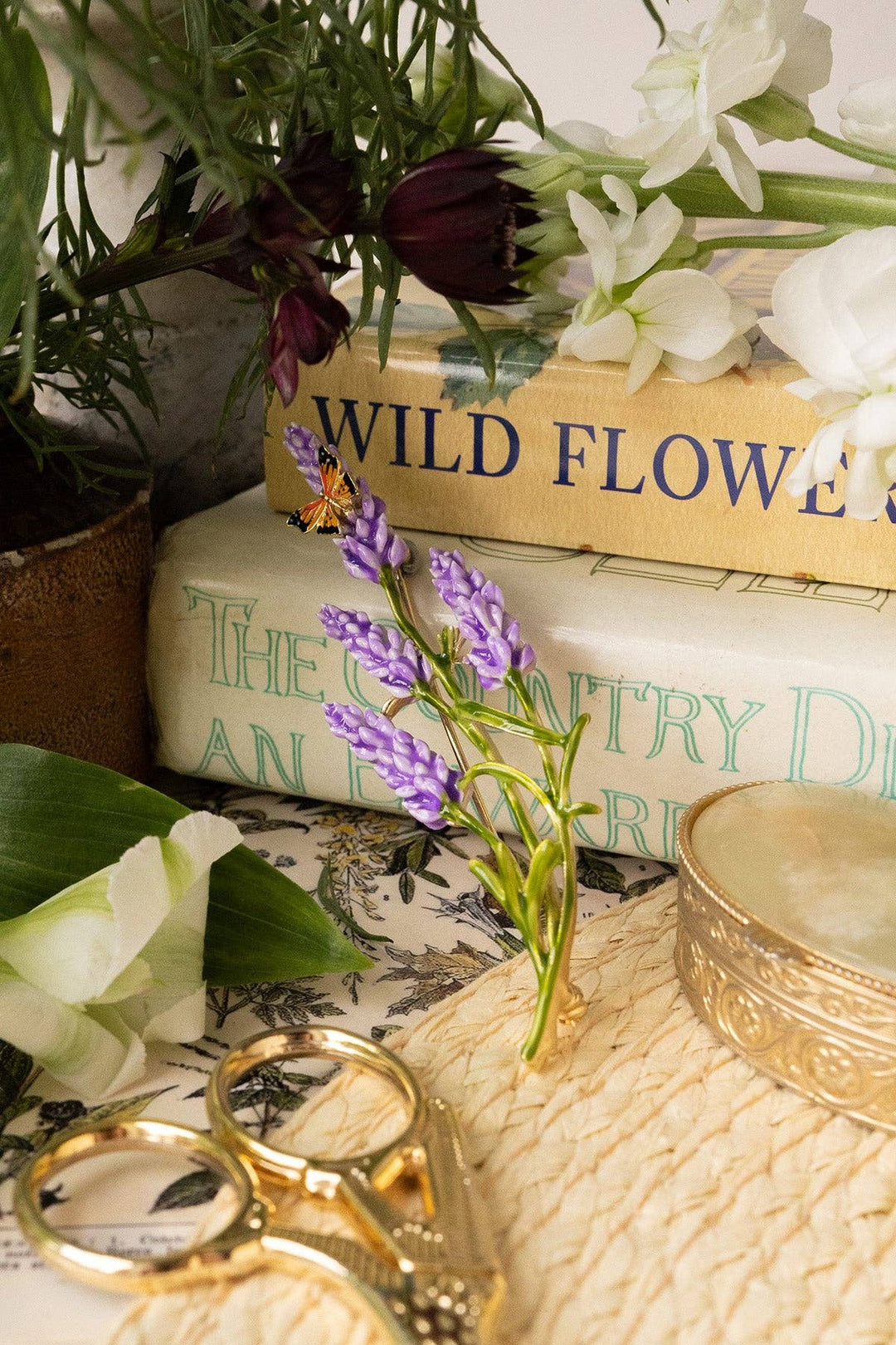 Lavender Brooch - Birch & BrackenBROOCH