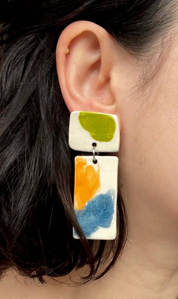 Multicolour ceramic earring - Birch & BrackenEARRINGS