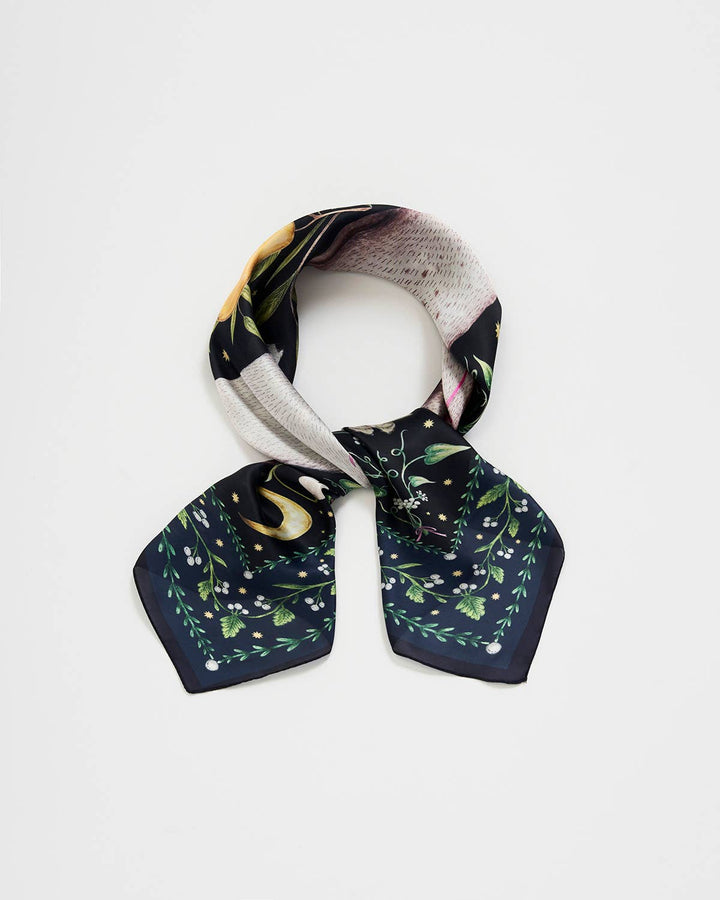 Niva Narrative Medium Square Scarf in Navy - Birch & BrackenSCARF