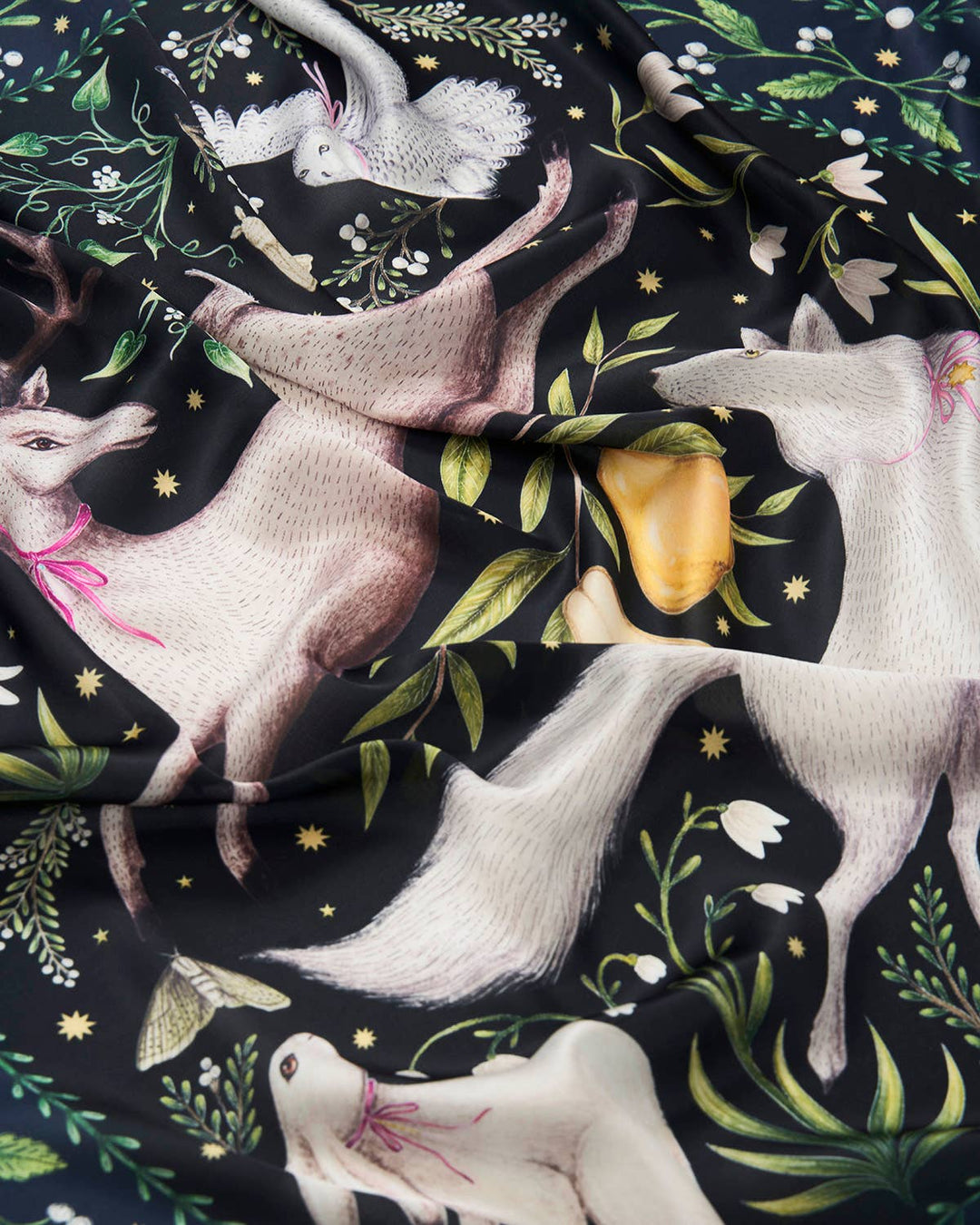 Niva Narrative Medium Square Scarf in Navy - Birch & BrackenSCARF