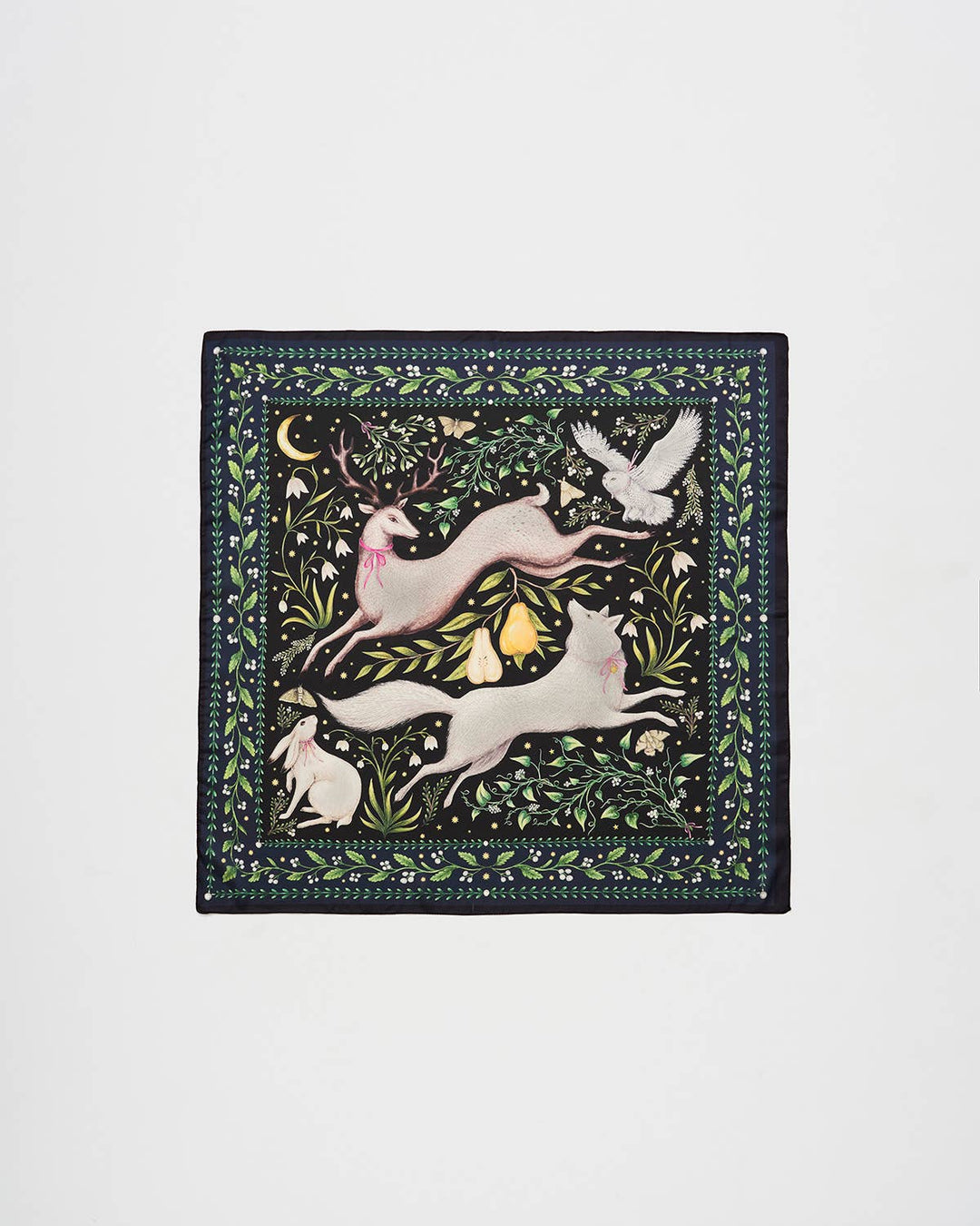 Niva Narrative Medium Square Scarf in Navy - Birch & BrackenSCARF