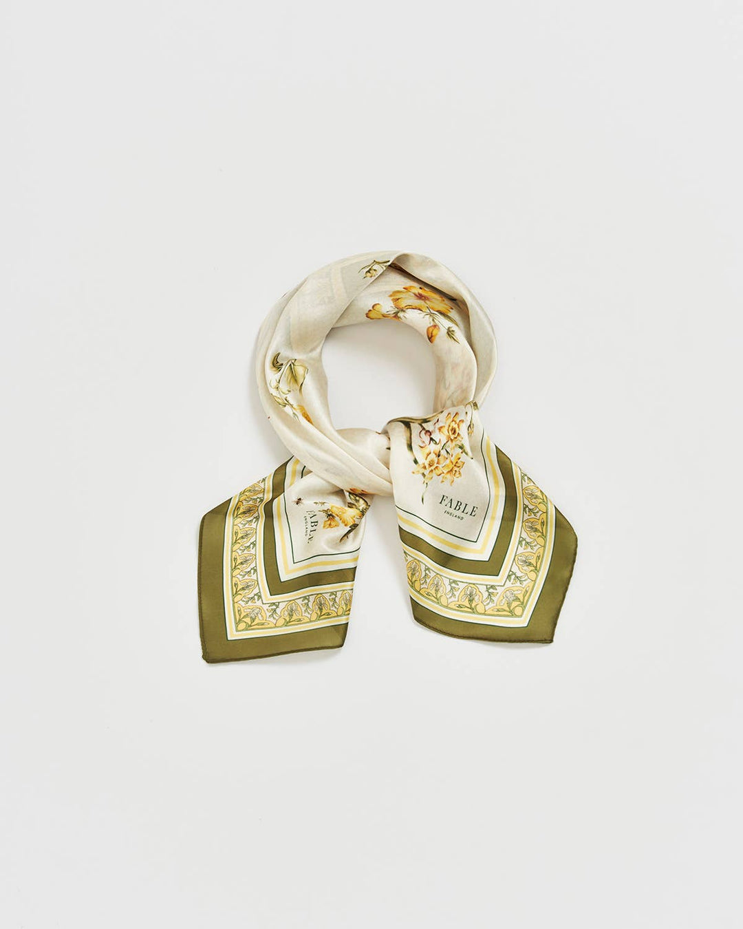 Nouveau Floral Yellow Square Scarf - Birch & BrackenSCARF
