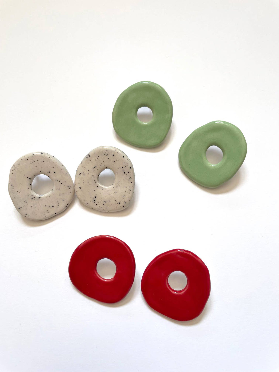 Oval ceramic earrings (various colours) - Birch & BrackenEARRINGS