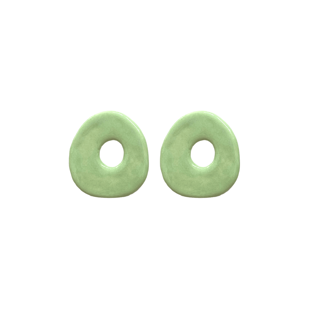 Oval ceramic earrings (various colours) - Birch & BrackenEARRINGS