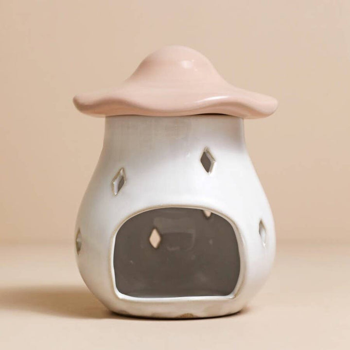 Pink Ceramic Toadstool Wax Burner - Birch & BrackenWAX BURNER