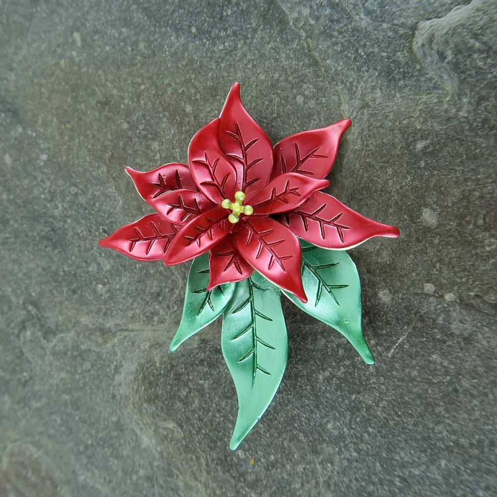 Poinsettia Flower Brooch - Birch & BrackenBROOCH