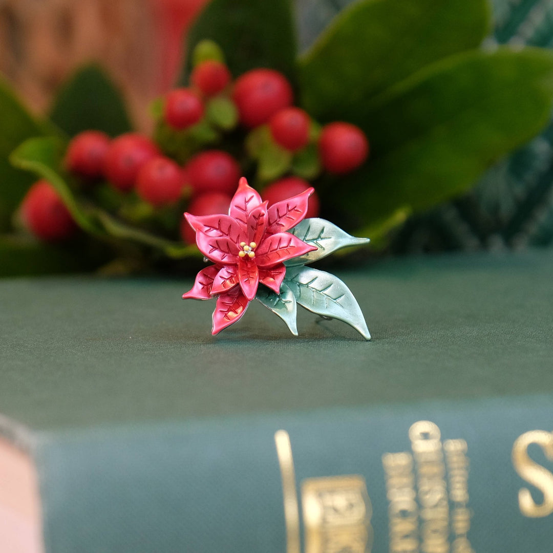 Poinsettia Flower Brooch - Birch & BrackenBROOCH