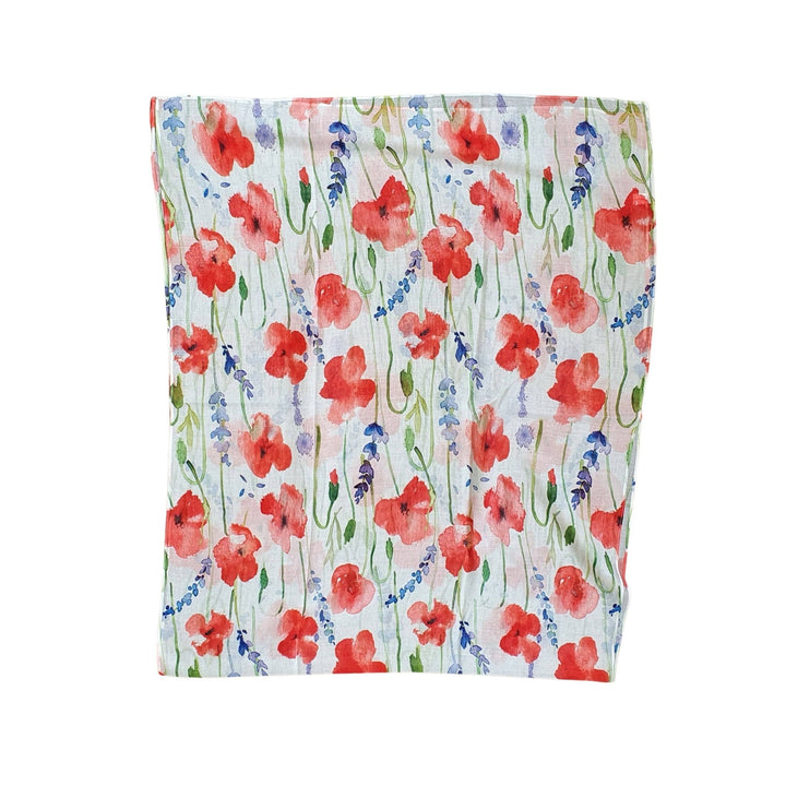 Poppy and Bluebell Flower Lightweight Scarf - Birch & BrackenSCARF