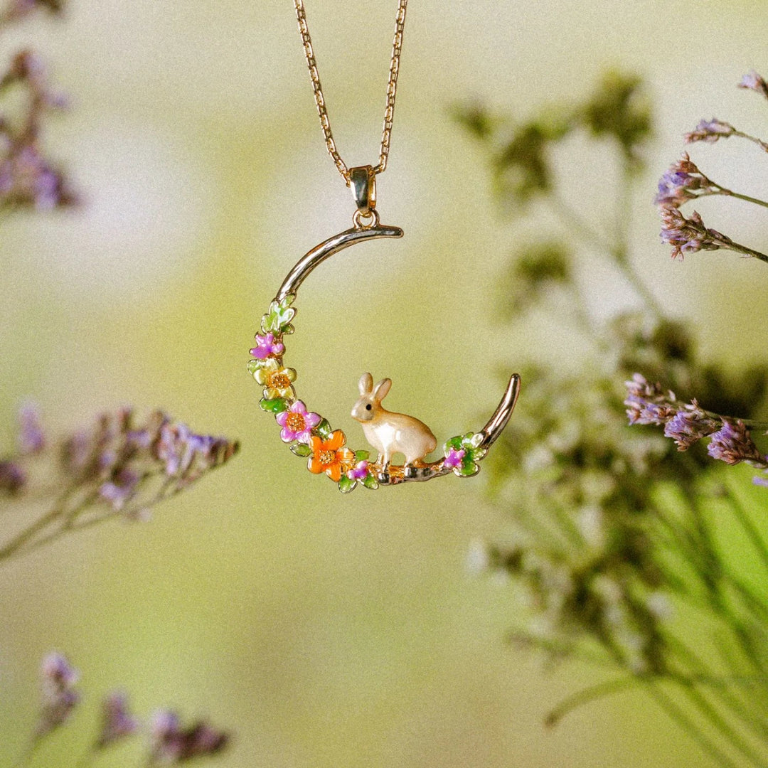 Rabbit Hoop Pendant & Necklace - Birch & BrackenNECKLACE