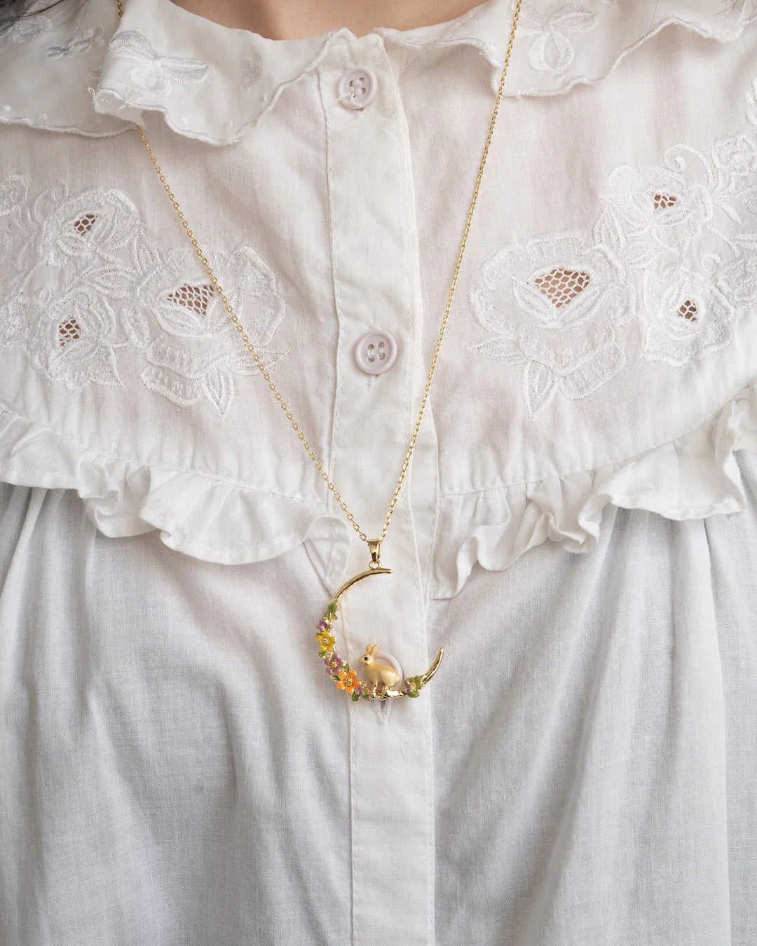 Rabbit Hoop Pendant & Necklace - Birch & BrackenNECKLACE