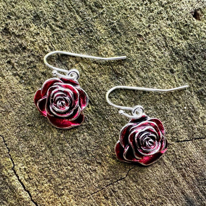 Red Rose Drop Earring - Birch & BrackenEARRINGS