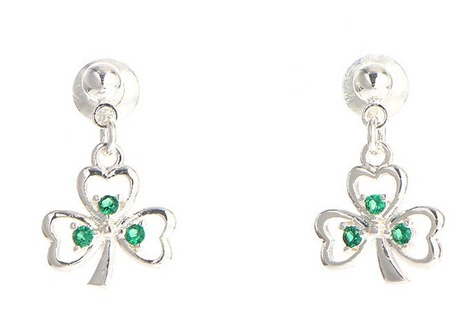 Shamrock & Green Crystal Earrings - Birch & BrackenEARRINGS