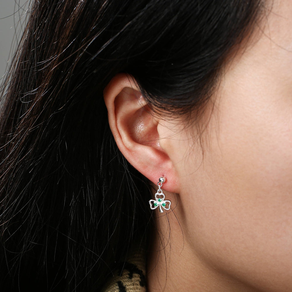 Shamrock & Green Crystal Earrings - Birch & BrackenEARRINGS