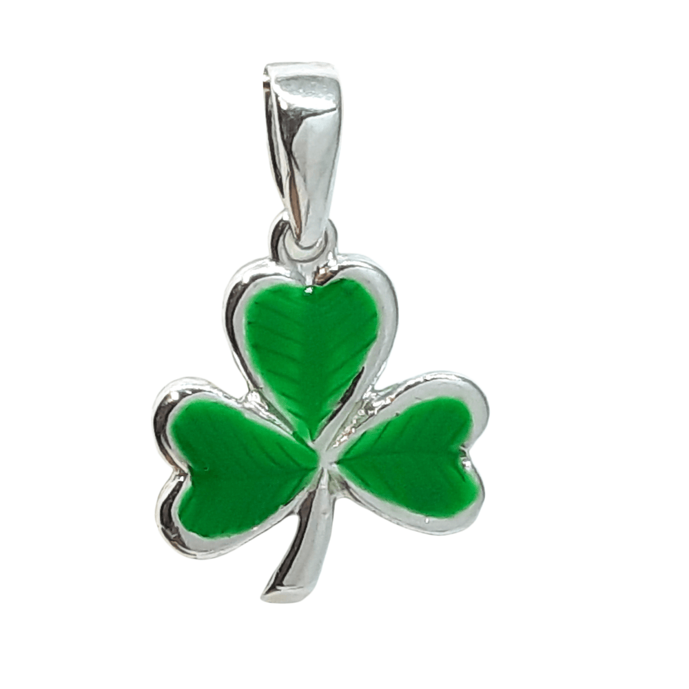 Shamrock Green Enamel Pendant - Birch & BrackenNECKLACE
