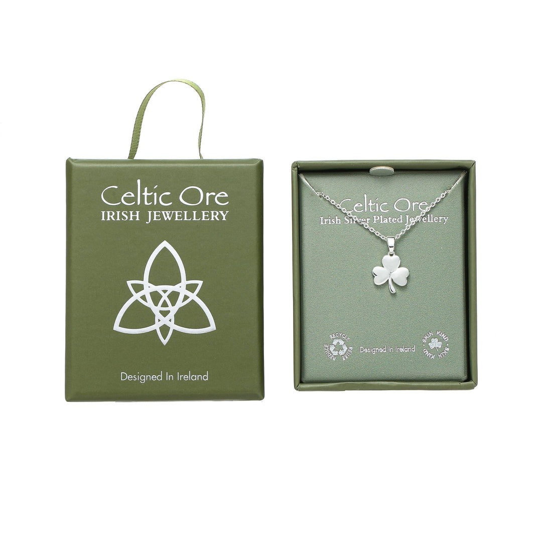 Silver Shamrock Pendant - Birch & BrackenNECKLACE
