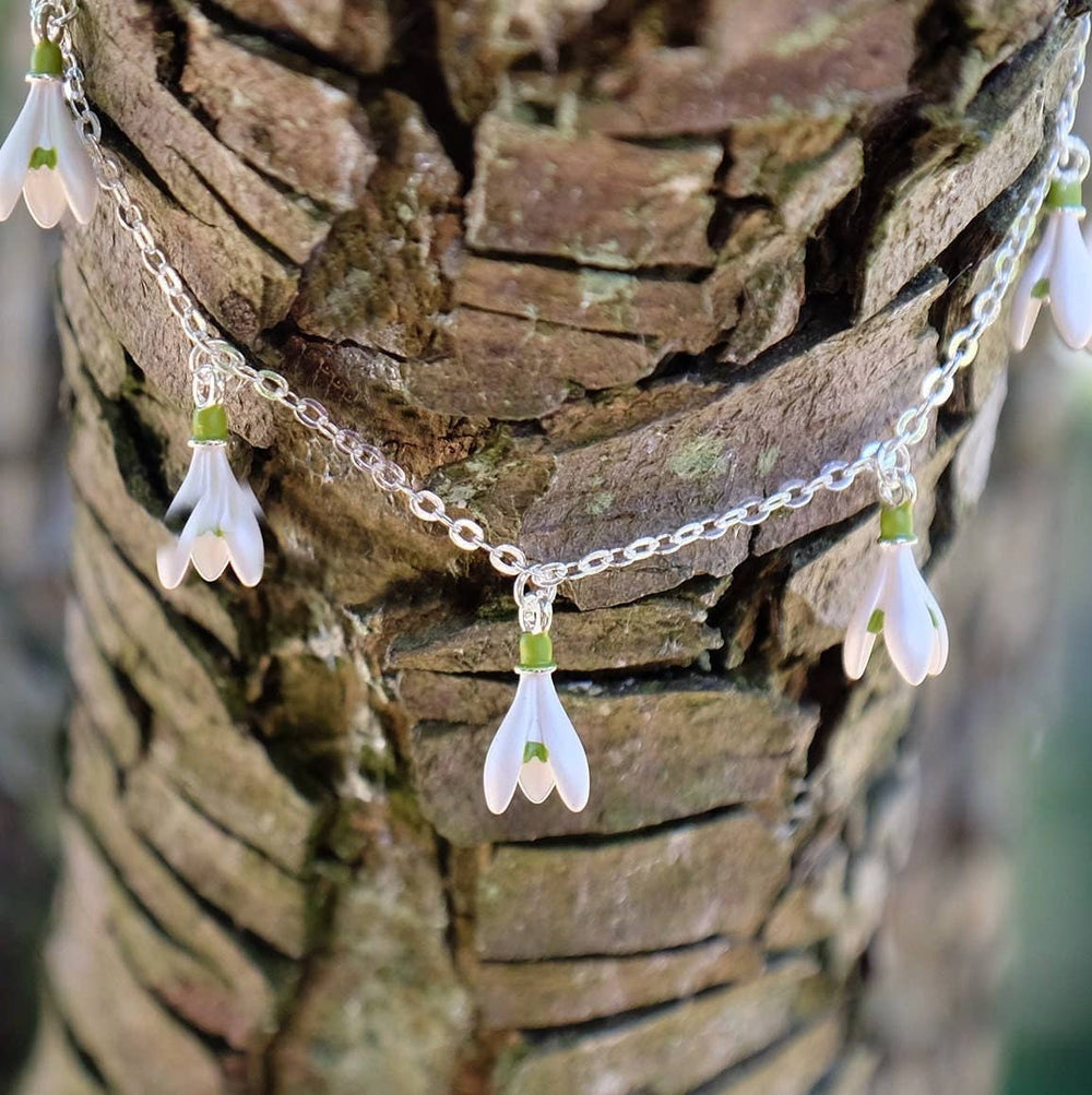 Snowdrop Flower Charm Bracelet - Birch & BrackenBRACELET
