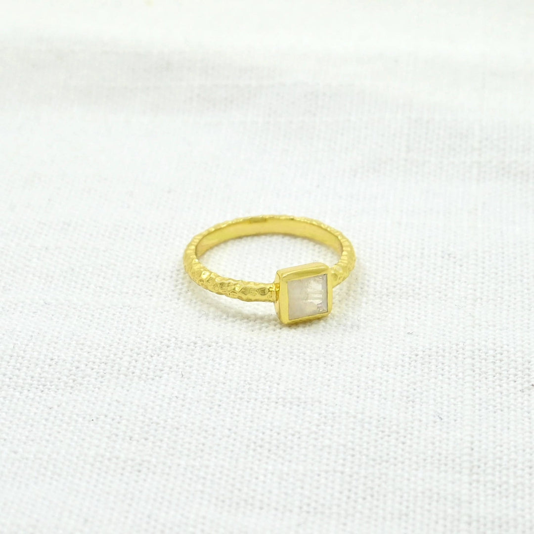 Square Moonstone Ring - Birch & BrackenRING