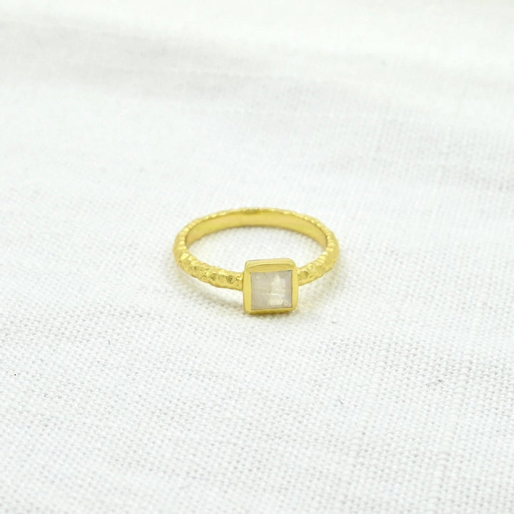 Square Moonstone Ring - Birch & BrackenRING