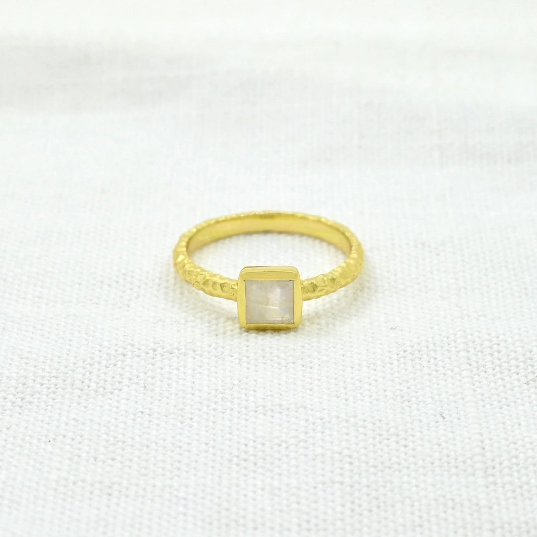 Square Moonstone Ring - Birch & BrackenRING
