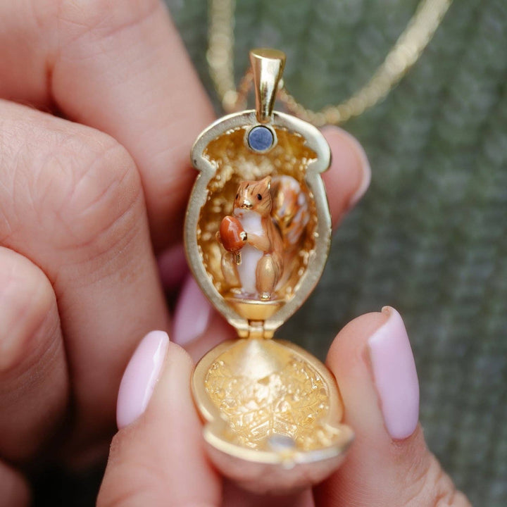 Squirrel Acorn Locket - Birch & BrackenNECKLACE