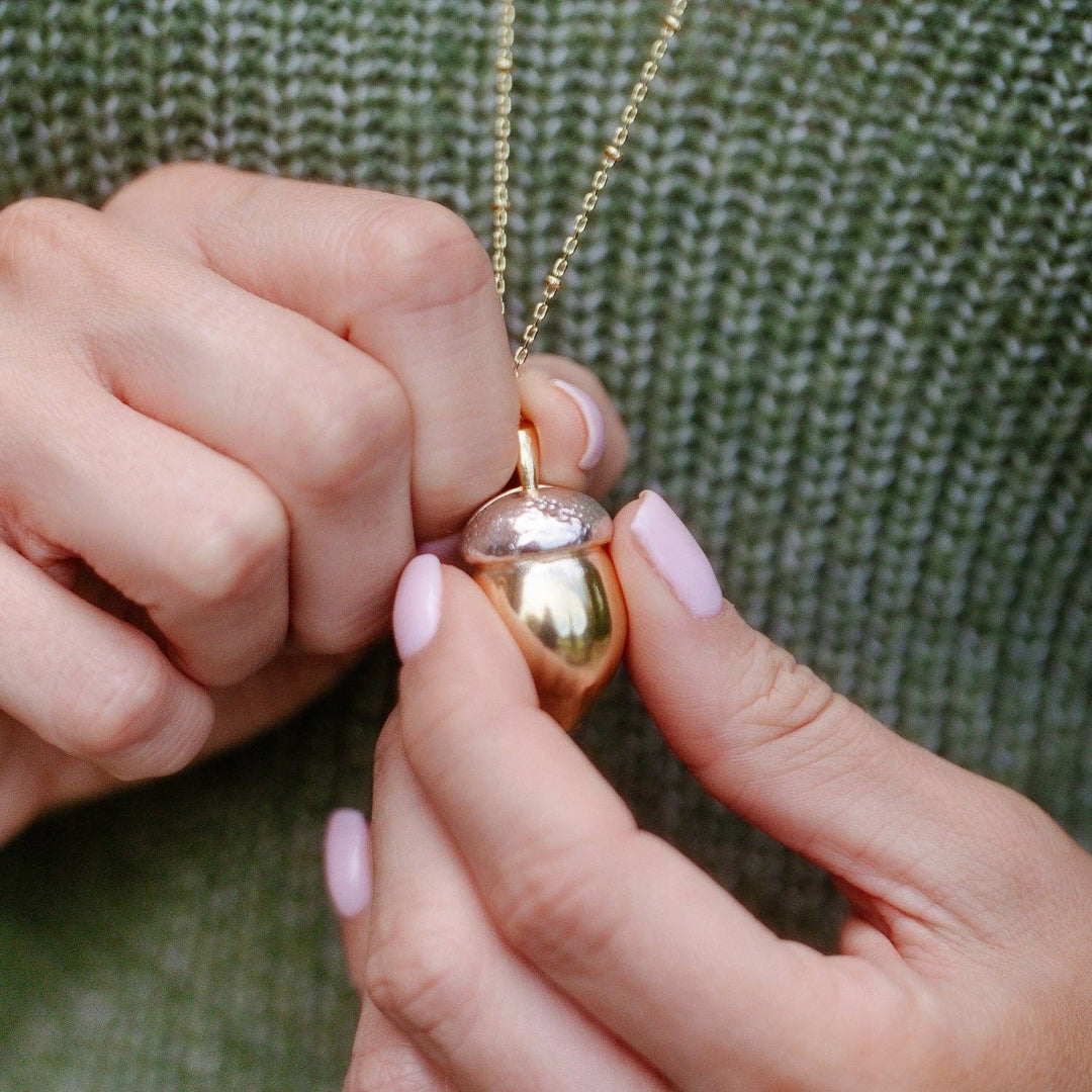 Squirrel Acorn Locket - Birch & BrackenNECKLACE