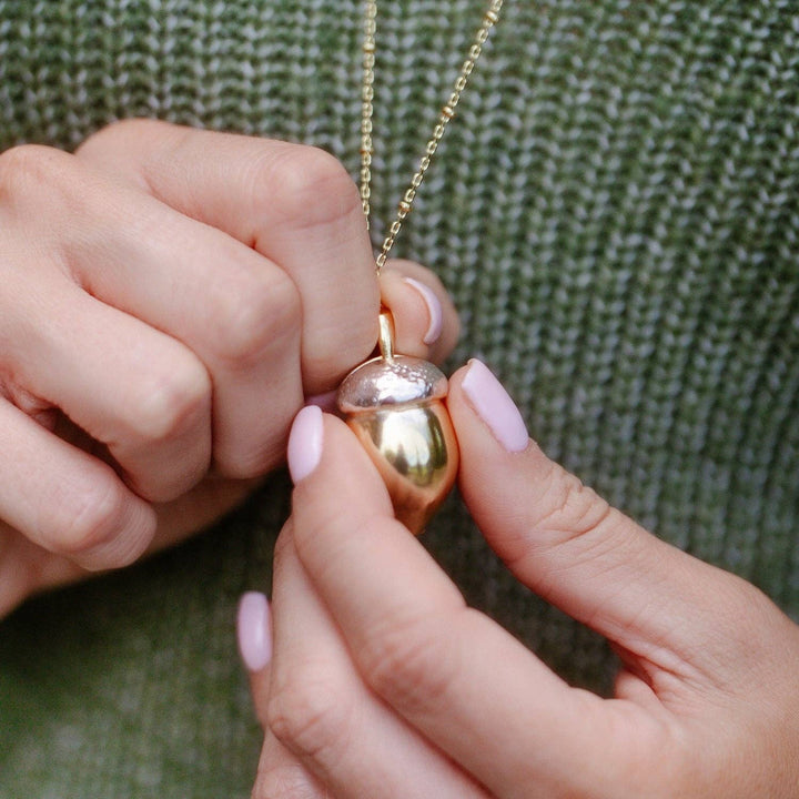 Squirrel Acorn Locket - Birch & BrackenNECKLACE