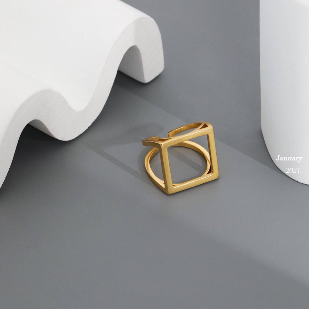 Sterling Silver Square Ring - Birch & BrackenRING