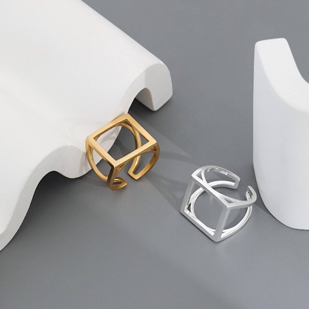Sterling Silver Square Ring - Birch & BrackenRING