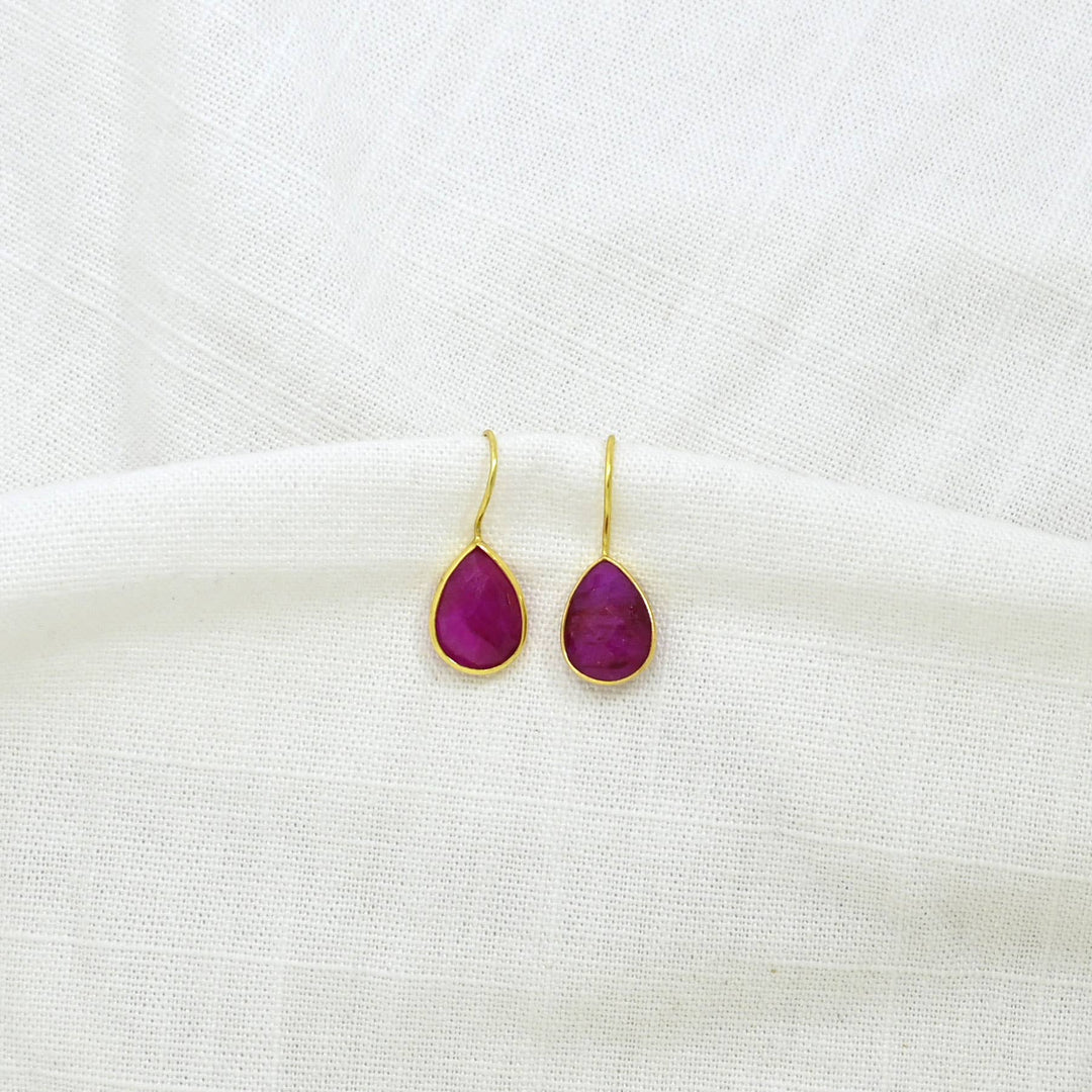Teardrop Sillimanite Gemstone Earrings - Birch & BrackenEARRINGS