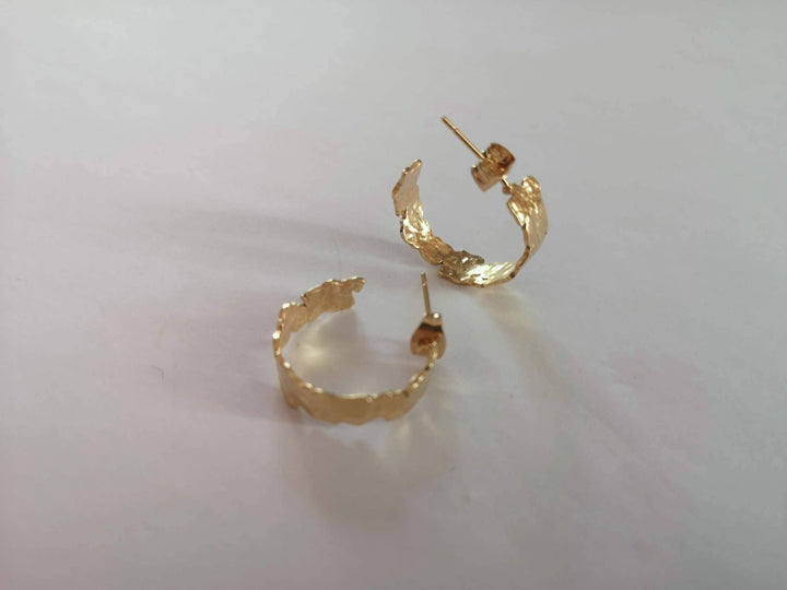 The Capri Sleepers Hoop Earrings (Gold) - Birch & BrackenEARRINGS