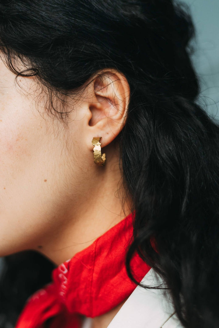 The Capri Sleepers Hoop Earrings (Gold) - Birch & BrackenEARRINGS