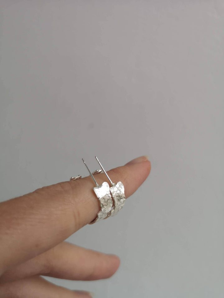 The Capri Sleepers Hoop Earrings (Silver) - Birch & BrackenEARRINGS