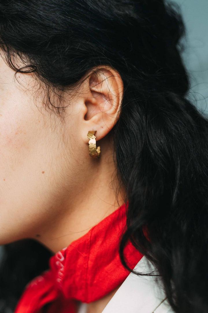 The Capri Sleepers Hoop Earrings (Silver) - Birch & BrackenEARRINGS