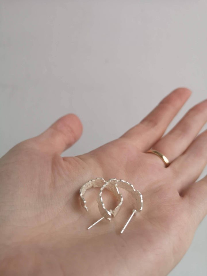 The Capri Sleepers Hoop Earrings (Silver) - Birch & BrackenEARRINGS