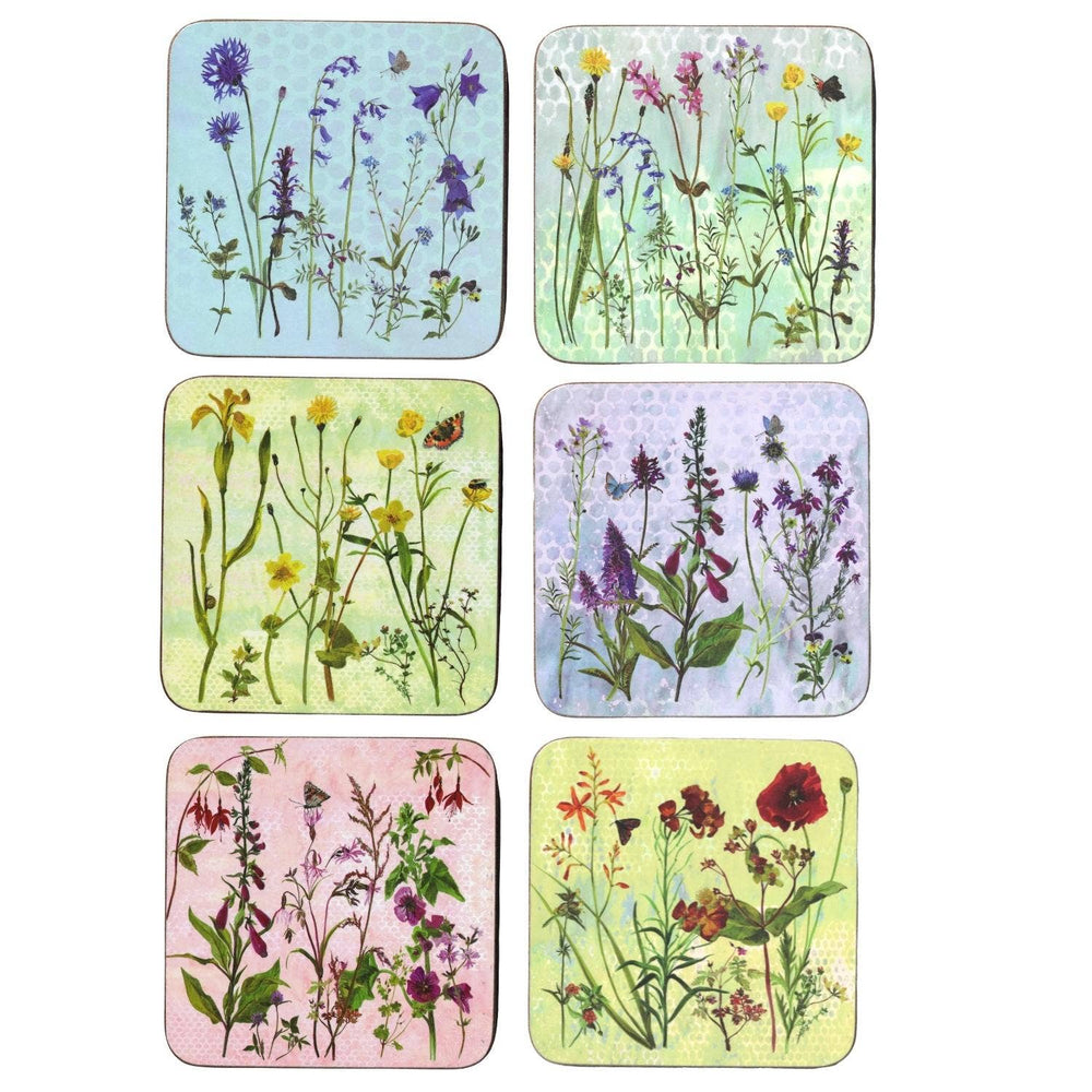 Wildflower 'Coaster' Set of 6 - Birch & BrackenCOASTERS